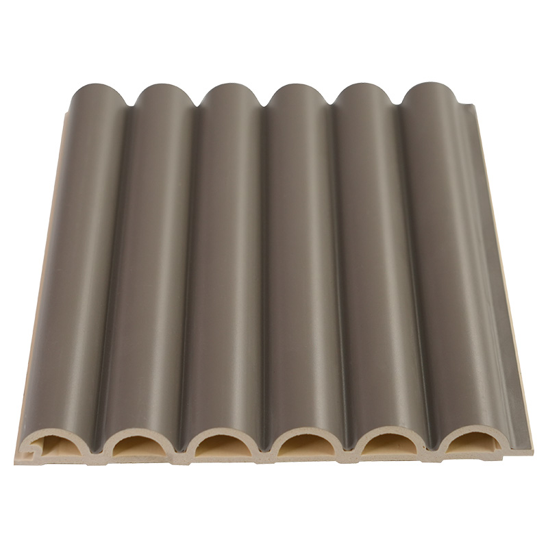 Leithead 158mm Tiús 15mm Grán Adhmaid Grooved PVC Painéal Tonn WPC